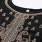 Ahalyaa Women Black Embroidered Aari Work Pashmina Kurta With Palazzos | Swadesiicart