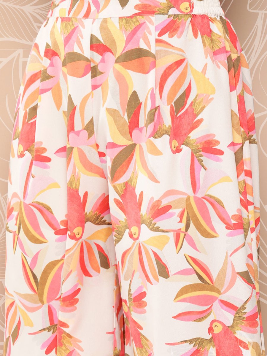 Ahalyaa Floral Printed Regular Gotta Patti Kurta with Palazzos | Swadesiicart