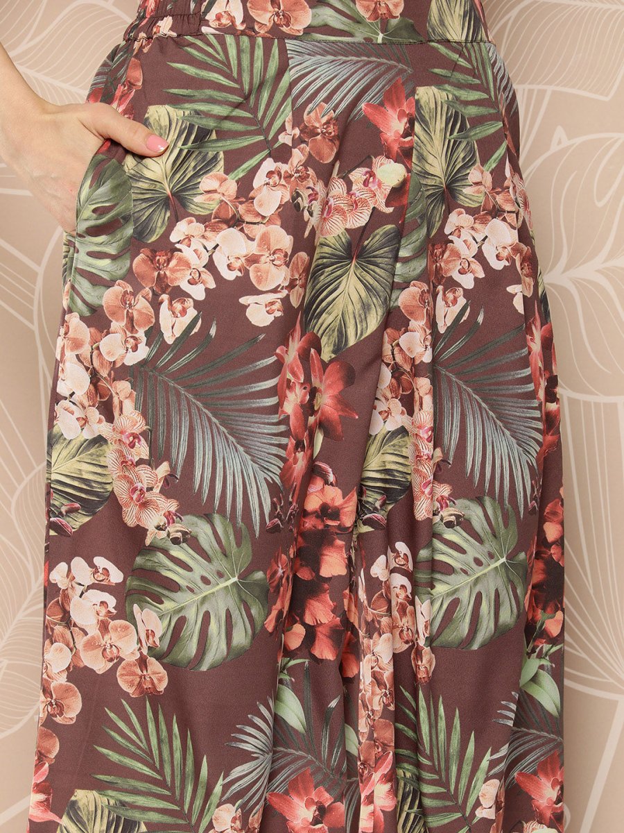 Ahalyaa Women Printed Kurta with Palazzos | Swadesiicart