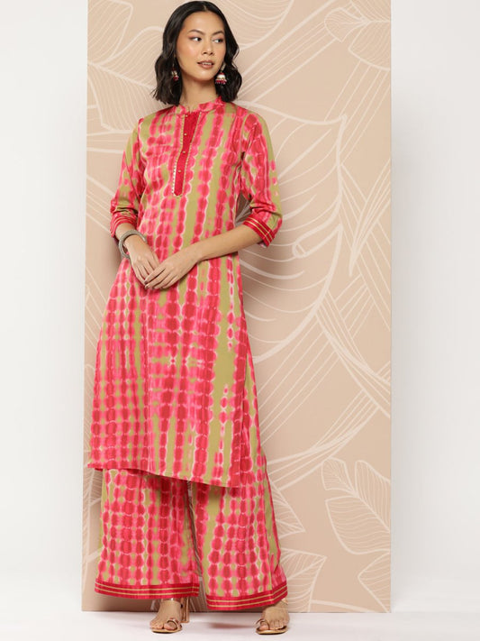 Ahalyaa Women Printed Regular Kurta with Palazzos | Swadesiicart