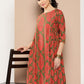 Ahalyaa Women Floral Printed Panelled Sequinned Kurta with Palazzos | Swadesiicart