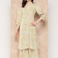 Ahalyaa Floral Printed Regular Kurta with Palazzos | Swadesiicart