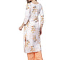 Ahalyaa White & Peach Floral Jacket Style Kurta With Plazzo | Swadesiicart