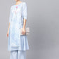 Ahalyaa Printed A Line Beautiful kurta with Palazzo for Women | Swadesiicart