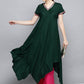 Ahalyaa Dark Green Solid Kimono Rayon Kurta Set For Women | Swadesiicart
