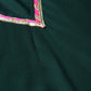 Ahalyaa Dark Green Solid Kimono Rayon Kurta Set For Women | Swadesiicart