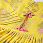 Ahalyaa Yellow Frock Suit with Plazzo | Swadesiicart