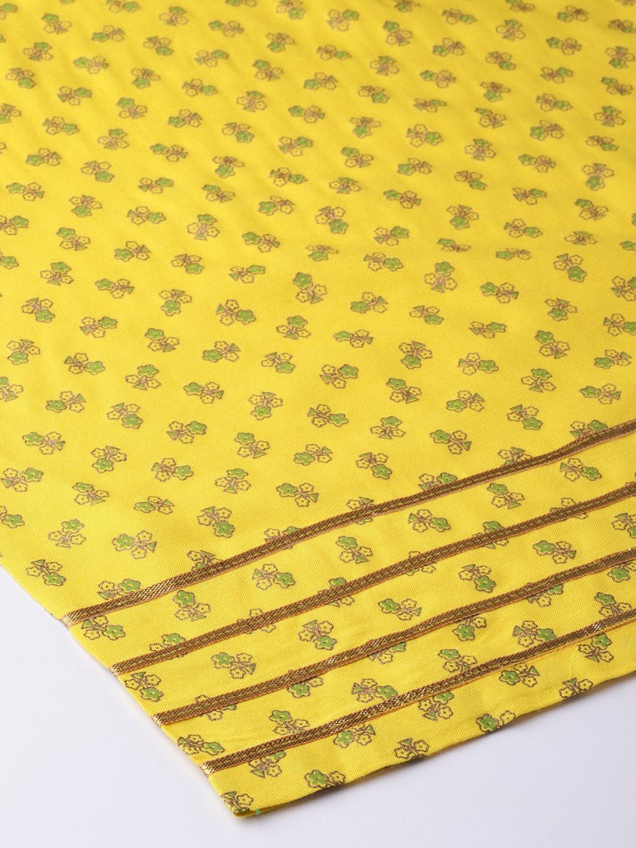 Ahalyaa Yellow Frock Suit with Plazzo | Swadesiicart