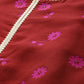 Ahalyaa Women Floral Print Red Beautiful Kurta set | Swadesiicart