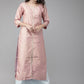 Ahalyaa Women Pink & Blue Printed Beautiful Kurta with Palazzo | Swadesiicart