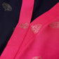Ahalyaa Women Navy Blue & Pink Colourblocked Kurta with Trousers | Swadesiicart