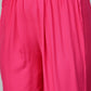 Ahalyaa Women Navy Blue & Pink Colourblocked Kurta with Trousers | Swadesiicart