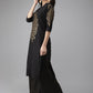 Ahalyaa Women Black & Golden Foil Print Kurta With Palazzo | Swadesiicart
