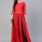 Ahalyaa Bandhani Print Anarkali Kurta with Palazzo | Swadesiicart
