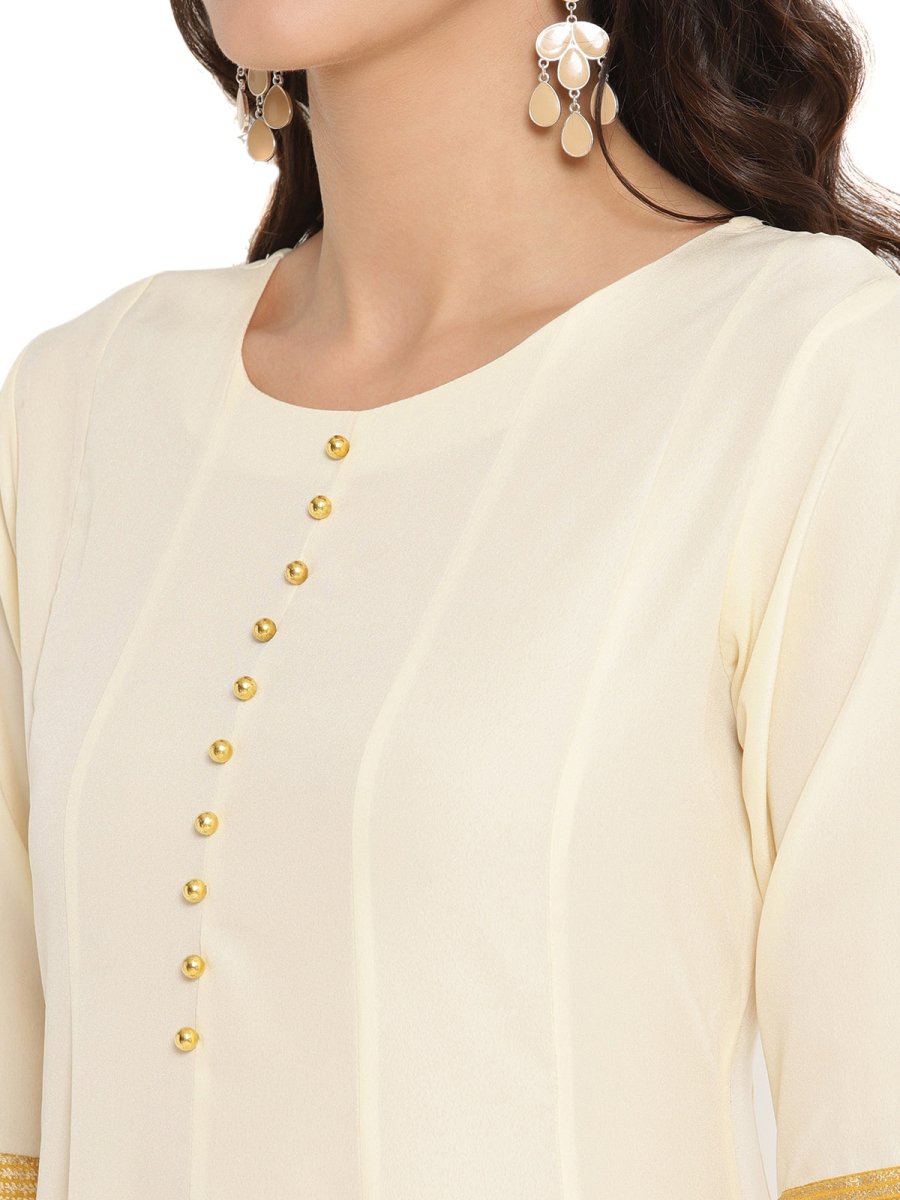 Ahalyaa Solid Anarkali Kurta With Dupatta Set | Swadesiicart