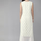 Ahalyaa White Embellished Kurta With Palazzo Set | Swadesiicart