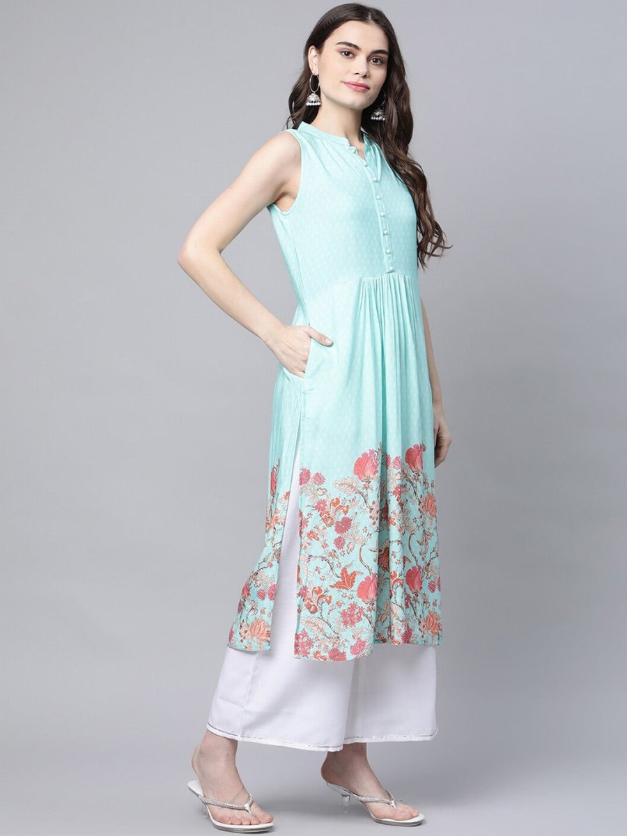 Ahalyaa Women Floral Printed Kurta | Swadesiicart
