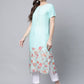 Ahalyaa Women Floral Printed Gotta Patti Kurta | Swadesiicart