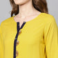 Ahalyaa Yellow Solid Straight Kurta For women | Swadesiicart