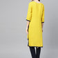 Ahalyaa Yellow Solid Straight Kurta For women | Swadesiicart