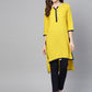 Ahalyaa Yellow Solid Straight Kurta For women | Swadesiicart