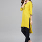 Ahalyaa Yellow Solid Straight Kurta For women | Swadesiicart
