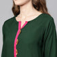 Ahalyaa Green Solid Straight Kurta for women | Swadesiicart
