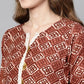 Ahalyaa Brown Printed Straight kurta | Swadesiicart