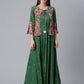 Ahalyaa Viscose Rayon Green Floral Printed Beautiful Kurta | Swadesiicart