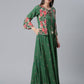 Ahalyaa Viscose Rayon Green Floral Printed Beautiful Kurta | Swadesiicart