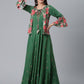 Ahalyaa Viscose Rayon Green Floral Printed Beautiful Kurta | Swadesiicart