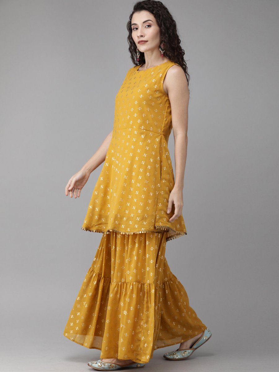 Ahalyaa Mustard Suit Set | Swadesiicart