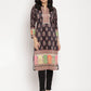 Ahalyaa Women's Black Color Digital Print Velvet Kurta | Swadesiicart