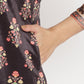 Ahalyaa Women's Black Color Digital Print Velvet Kurta | Swadesiicart
