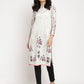 Ahalyaa Women's Light Green Color Digital Print Velvet Kurta | Swadesiicart