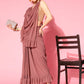 Ahalyaa Rusty Rose & Golden Woven Design Ready to Wear Saree | Swadesiicart