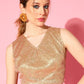 Ahalyaa Rusty Rose & Golden Woven Design Ready to Wear Saree | Swadesiicart