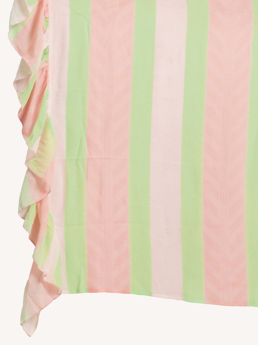 Ahalyaa Women's Striped Ready to Wear Saree | Swadesiicart