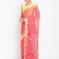 Ahalyaa Women's Red Colour Chiffon Digital Print Saree | Swadesiicart