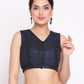 Ahalyaa Blue & Black Striped Net Ready to Wear Saree Set | Swadesiicart