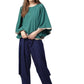 Ahalyaa Indo Western Sea Green Cape With Drape Pant | Swadesiicart