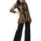 Ahalyaa Golden Flared Crepe, Georgette Indowestern Set | Swadesiicart