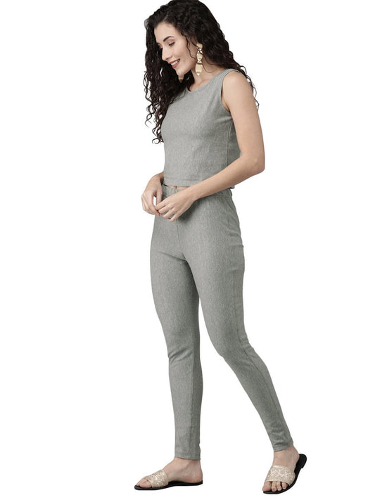 Ahalyaa Women Beautiful Grey Indo Western Set | Swadesiicart