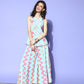 Ahalyaa Printed Top With Palazzos | Swadesiicart
