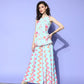 Ahalyaa Printed Top With Palazzos | Swadesiicart
