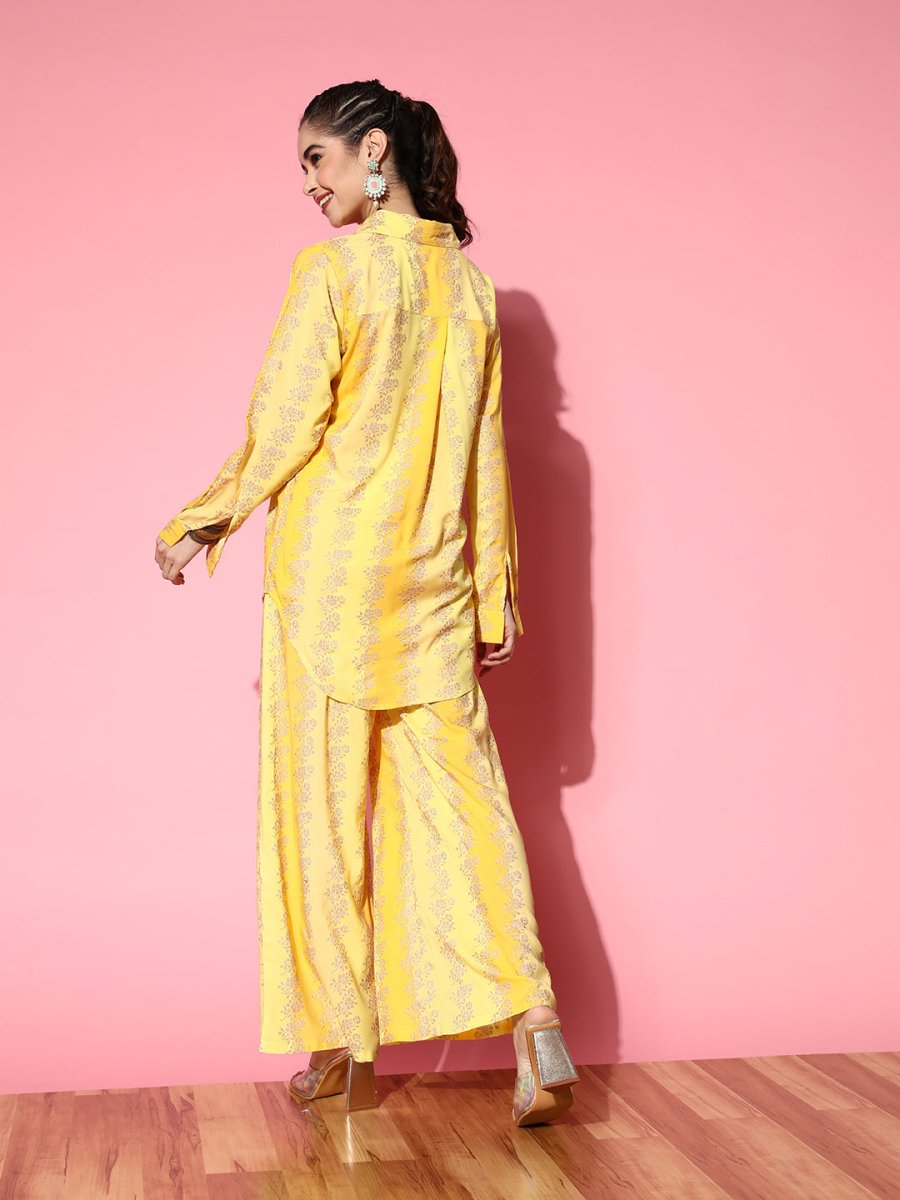 Ahalyaa Floral Printed Shirt and Palazzos | Swadesiicart