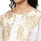 Ahalyaa Off White Straight Cotton Indowestern Set | Swadesiicart