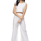 Ahalyaa Off White Straight Cotton Indowestern Set | Swadesiicart