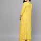 Ahalyaa Yellow & Pink Printed Crop Top with Palazzos & Ethnic Jacket - Swadesiicart