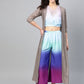 Ahalyaa Women Printed Crop Top With Shrug Set - Swadesiicart